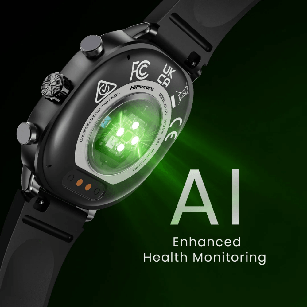 สมาร์ทวอทช์ HIFUTURE AIX LITE มีฟีเจอร์ AI หน้าจอ AMOLED 1.43 นิ้ว สีดำ